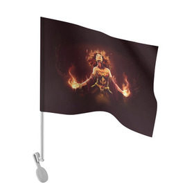Флаг для автомобиля с принтом Dota 2 Lina в городе Новоалтайск, 100% полиэстер | Размер: 30*21 см | arena | battle | dota 2 | game | multiplayer | online | the dire | the radiant | дота | игра | турнир