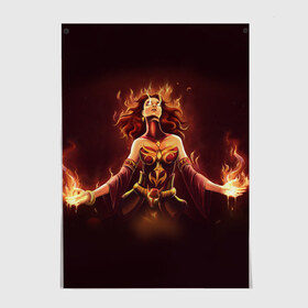 Постер с принтом Dota 2 Lina в городе Новоалтайск, 100% бумага
 | бумага, плотность 150 мг. Матовая, но за счет высокого коэффициента гладкости имеет небольшой блеск и дает на свету блики, но в отличии от глянцевой бумаги не покрыта лаком | arena | battle | dota 2 | game | multiplayer | online | the dire | the radiant | дота | игра | турнир