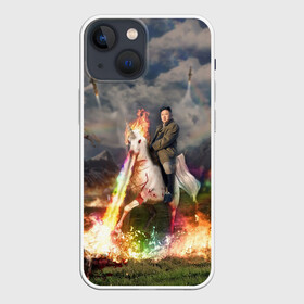Чехол для iPhone 13 mini с принтом Ким чен ын на Единороге в городе Новоалтайск,  |  | 