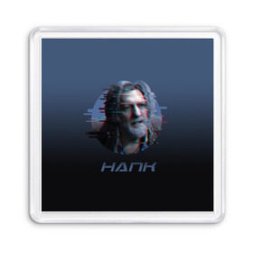 Магнит 55*55 с принтом Hank Anderson в городе Новоалтайск, Пластик | Размер: 65*65 мм; Размер печати: 55*55 мм | connor | cyberlife | detroit become human | deviant | kara | markus | ps4 | rk800 |  detroit: become human | детроит | детроит: стать человеком | игры | кара | коннор | конор | кэра | маркус | пиратs | эксклюзив