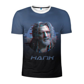 Мужская футболка 3D спортивная с принтом Hank Anderson в городе Новоалтайск, 100% полиэстер с улучшенными характеристиками | приталенный силуэт, круглая горловина, широкие плечи, сужается к линии бедра | connor | cyberlife | detroit become human | deviant | kara | markus | ps4 | rk800 |  detroit: become human | детроит | детроит: стать человеком | игры | кара | коннор | конор | кэра | маркус | пиратs | эксклюзив
