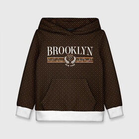 Детская толстовка 3D с принтом Brooklyn в городе Новоалтайск, 100% полиэстер | двухслойный капюшон со шнурком для регулировки, мягкие манжеты на рукавах и по низу толстовки, спереди карман-кенгуру с мягким внутренним слоем | brooklyn | америка | бруклин | город бруклин | сша | узор | узоры