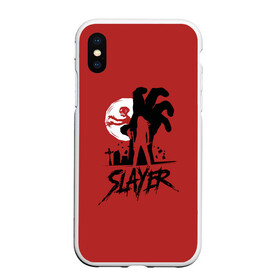 Чехол для iPhone XS Max матовый с принтом Slayer в городе Новоалтайск, Силикон | Область печати: задняя сторона чехла, без боковых панелей | slayer | группа | гэри холт | керри кинг | метал | музыка | пентаграмма | песни | пол бостаф | рок | слаер | слайер | слеар | слеер | слейр | слеяр | том арайа | трэш | тяжелый | хеви