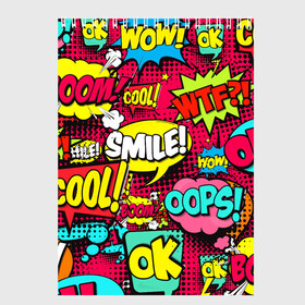 Скетчбук с принтом Стиль pop-art в городе Новоалтайск, 100% бумага
 | 48 листов, плотность листов — 100 г/м2, плотность картонной обложки — 250 г/м2. Листы скреплены сверху удобной пружинной спиралью | Тематика изображения на принте: pop art | style | безумство | комикс | лейблы | микс | поп арт | яркие | яркое | яркости