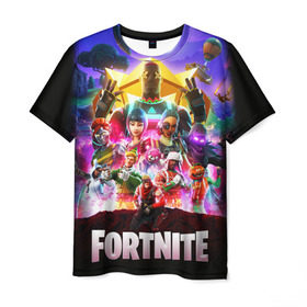 Мужская футболка 3D с принтом Fortnite Королевская Битва в городе Новоалтайск, 100% полиэфир | прямой крой, круглый вырез горловины, длина до линии бедер | battle | epic | fortnite | games | heroes | logo | ninja | raven | royale | битва | боевой | ворон | герои | кефир | королевская | лого | логотип | ниндзя | пропуск | топ 1 | фартнайт | фортнайт | эпик