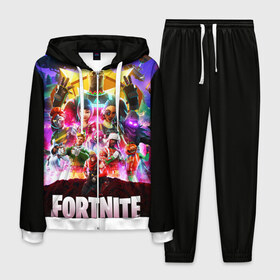 Мужской костюм 3D с принтом Fortnite Королевская Битва в городе Новоалтайск, 100% полиэстер | Манжеты и пояс оформлены тканевой резинкой, двухслойный капюшон со шнурком для регулировки, карманы спереди | battle | epic | fortnite | games | heroes | logo | ninja | raven | royale | битва | боевой | ворон | герои | кефир | королевская | лого | логотип | ниндзя | пропуск | топ 1 | фартнайт | фортнайт | эпик