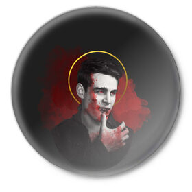 Значок с принтом Simon Lewis в городе Новоалтайск,  металл | круглая форма, металлическая застежка в виде булавки | Тематика изображения на принте: freeform | shadowhunters | доминик шервуд | клэри фрэй | кэтрин макнамара | фэнтази