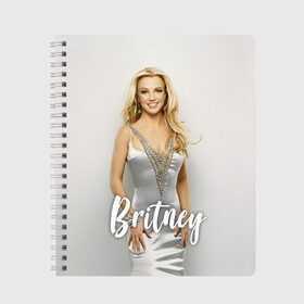 Тетрадь с принтом Britney _ в городе Новоалтайск, 100% бумага | 48 листов, плотность листов — 60 г/м2, плотность картонной обложки — 250 г/м2. Листы скреплены сбоку удобной пружинной спиралью. Уголки страниц и обложки скругленные. Цвет линий — светло-серый
 | Тематика изображения на принте: baby one more time | britney spears | oops | бритни спирс