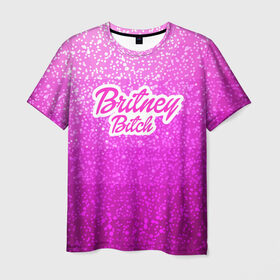 Мужская футболка 3D с принтом Britney Bitch _pink в городе Новоалтайск, 100% полиэфир | прямой крой, круглый вырез горловины, длина до линии бедер | Тематика изображения на принте: baby one more time | britney spears | oops | бритни спирс