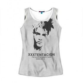 Женская майка 3D с принтом XXXTentacion в городе Новоалтайск, 100% полиэстер | круглая горловина, прямой силуэт, длина до линии бедра | bad | dead | death | geometry | rap | revenge | rip | texture | usa | xxxtentacion | геометрия | джасей дуэйн онфрой | зарубежный реп | исполнитель | карбон | музыкант | ревендж | реп | рэп | рэпер | текстура