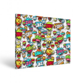 Холст прямоугольный с принтом Pop art fashion в городе Новоалтайск, 100% ПВХ |  | pop art | style | безумство | комикс | лейблы | микс | поп арт | яркие | яркое | яркости