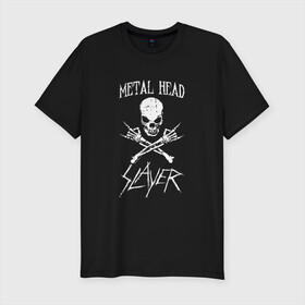 Мужская футболка хлопок Slim с принтом Slayer в городе Новоалтайск, 92% хлопок, 8% лайкра | приталенный силуэт, круглый вырез ворота, длина до линии бедра, короткий рукав | slayer | группа | гэри холт | керри кинг | метал | музыка | пентаграмма | песни | пол бостаф | рок | слаер | слайер | слеар | слеер | слейр | слеяр | том арайа | трэш | тяжелый | хеви