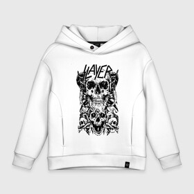 Детское худи Oversize хлопок с принтом Slayer в городе Новоалтайск, френч-терри — 70% хлопок, 30% полиэстер. Мягкий теплый начес внутри —100% хлопок | боковые карманы, эластичные манжеты и нижняя кромка, капюшон на магнитной кнопке | slayer | группа | гэри холт | керри кинг | метал | музыка | пентаграмма | песни | пол бостаф | рок | слаер | слайер | слеар | слеер | слейр | слеяр | том арайа | трэш | тяжелый | хеви