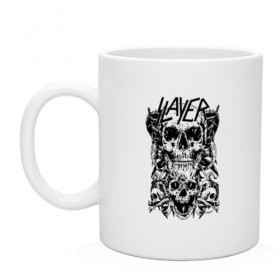 Кружка с принтом Slayer в городе Новоалтайск, керамика | объем — 330 мл, диаметр — 80 мм. Принт наносится на бока кружки, можно сделать два разных изображения | slayer | группа | гэри холт | керри кинг | метал | музыка | пентаграмма | песни | пол бостаф | рок | слаер | слайер | слеар | слеер | слейр | слеяр | том арайа | трэш | тяжелый | хеви