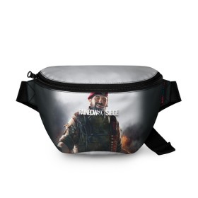 Поясная сумка 3D с принтом RAINBOW SIX SIEGE MAESTRO в городе Новоалтайск, 100% полиэстер | плотная ткань, ремень с регулируемой длиной, внутри несколько карманов для мелочей, основное отделение и карман с обратной стороны сумки застегиваются на молнию | 2019 | cybersport | esports | pro league | r6 | rainbow | rainbow six | siege | six | армия | боевик | военные | война | игры | киберспорт | логотип | оперативники | радуга | шутер