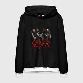 Мужская толстовка 3D с принтом Slayer в городе Новоалтайск, 100% полиэстер | двухслойный капюшон со шнурком для регулировки, мягкие манжеты на рукавах и по низу толстовки, спереди карман-кенгуру с мягким внутренним слоем. | slayer | гэри холт | керри кинг | музыка | пол бостаф | рок группа | слаер | слайер | слеар | слеер | слейр | слеяр | том арайа | хеви