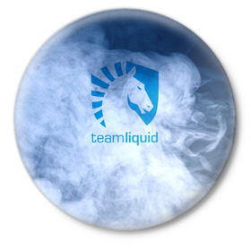 Значок с принтом TEAM LIQUID E-SPORT в городе Новоалтайск,  металл | круглая форма, металлическая застежка в виде булавки | Тематика изображения на принте: 