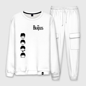 Мужской костюм хлопок с принтом The Beatles в городе Новоалтайск, 100% хлопок | на свитшоте круглая горловина, мягкая резинка по низу. Брюки заужены к низу, на них два вида карманов: два “обычных” по бокам и два объемных, с клапанами, расположенные ниже линии бедра. Брюки с мягкой трикотажной резинкой на поясе и по низу штанин. В поясе для дополнительного комфорта — широкие завязки | beatles | the beatles | бителз | бителс | битлз | битлс | битлы | джон леннон | джордж харрисон | жуки | зе | ливерпульская четвёрка | мерсибит | пол маккартни | поп | ринго старр | рок группа