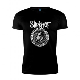 Мужская футболка премиум с принтом Slipknot в городе Новоалтайск, 92% хлопок, 8% лайкра | приталенный силуэт, круглый вырез ворота, длина до линии бедра, короткий рукав | slipknot | альтернативный | грув | джей вайнберг | кользящий узел | крис фен | крэйг джонс | метал | мик томсон | музыка | ню | петля | рок | сид уилсон | слайпкнот | слипкнот | слипнот | удавка