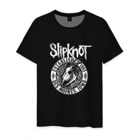 Мужская футболка хлопок с принтом Slipknot в городе Новоалтайск, 100% хлопок | прямой крой, круглый вырез горловины, длина до линии бедер, слегка спущенное плечо. | slipknot | альтернативный | грув | джей вайнберг | кользящий узел | крис фен | крэйг джонс | метал | мик томсон | музыка | ню | петля | рок | сид уилсон | слайпкнот | слипкнот | слипнот | удавка