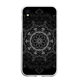 Чехол для iPhone XS Max матовый с принтом Мандала в городе Новоалтайск, Силикон | Область печати: задняя сторона чехла, без боковых панелей | Тематика изображения на принте: black | circle | draw | flower | ink | mandala | ornament | pattern | абстракт | геометрия | жизнь | круг | круговой | орнамент | паттерн | симметрия | узоры | цветок | чернила
