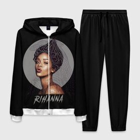 Мужской костюм 3D с принтом Rihanna в городе Новоалтайск, 100% полиэстер | Манжеты и пояс оформлены тканевой резинкой, двухслойный капюшон со шнурком для регулировки, карманы спереди | rihanna | риана | рианна