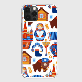 Чехол для iPhone 12 Pro Max с принтом Традиционный поп арт в городе Новоалтайск, Силикон |  | Тематика изображения на принте: pop art | style | балалайка | матрешка | медведь | поп арт | яркие | яркое