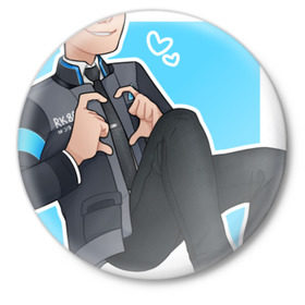 Значок с принтом Detroit become human в городе Новоалтайск,  металл | круглая форма, металлическая застежка в виде булавки | Тематика изображения на принте: connor | cyberlife | detroit become human | deviant | kara | markus | ps4 | rk800 |  detroit: become human | детроит | детроит: стать человеком | игры | кара | коннор | конор | кэра | маркус | пиратs | эксклюзив