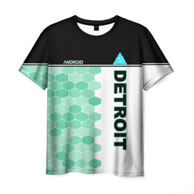 Мужская футболка 3D с принтом Detroit: Become Human в городе Новоалтайск, 100% полиэфир | прямой крой, круглый вырез горловины, длина до линии бедер | android | dbh | detroit | detroit become human | deviant | game | gamer | андроид | девиант | детройт | игра | костюм