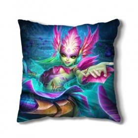 Подушка 3D с принтом Nami | League of Legends в городе Новоалтайск, наволочка – 100% полиэстер, наполнитель – холлофайбер (легкий наполнитель, не вызывает аллергию). | состоит из подушки и наволочки. Наволочка на молнии, легко снимается для стирки | lol | moba | riot games | воин | лига легенд | маг | поддержка | стратегия | стрелок | танк | чемпион