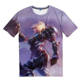 Мужская футболка 3D с принтом Riven | League of Legends в городе Новоалтайск, 100% полиэфир | прямой крой, круглый вырез горловины, длина до линии бедер | lol | moba | riot games | воин | лига легенд | маг | поддержка | стратегия | стрелок | танк | чемпион