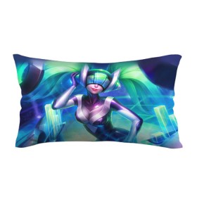 Подушка 3D антистресс с принтом DJ Sona | League of Legends в городе Новоалтайск, наволочка — 100% полиэстер, наполнитель — вспененный полистирол | состоит из подушки и наволочки на молнии | lol | moba | riot games | воин | лига легенд | маг | поддержка | стратегия | стрелок | танк | чемпион