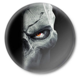 Значок с принтом Darksiders II: Death Lives в городе Новоалтайск,  металл | круглая форма, металлическая застежка в виде булавки | Тематика изображения на принте: ад | апокалипсис | война | тьма