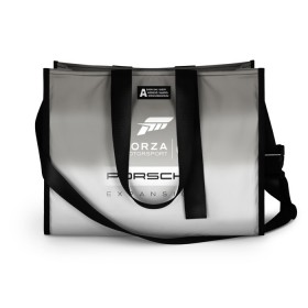 Сумка-шоппер 3D с принтом Forza Motorsport 6 в городе Новоалтайск, 100% полиэстер | застегивается на металлическую кнопку; внутренний карман застегивается на молнию. Стенки укреплены специальным мягким материалом, чтобы защитить содержимое от несильных ударов
 | gear | top | авангард | вип | гонки | машина | офф | порше | сиквел | сила | скорость | спин