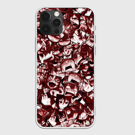 Чехол для iPhone 12 Pro Max с принтом Ярость аниме в городе Новоалтайск, Силикон |  | ahegao | anime | manga | злость | комиксы | красный | крик | лица | лицо | манга | паттрен | фрагменты