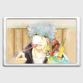 Магнит 45*70 с принтом Gintama в городе Новоалтайск, Пластик | Размер: 78*52 мм; Размер печати: 70*45 | гинтама | манга | самурай | серебряная душа | сериал | япония