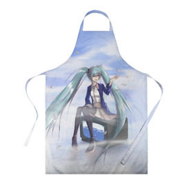 Фартук 3D с принтом Hatsune Miku в городе Новоалтайск, 100% полиэстер | общий размер — 65 х 85 см, ширина нагрудника — 26 см, горловина — 53 см, длина завязок — 54 см, общий обхват в поясе — 173 см. Принт на завязках и на горловине наносится с двух сторон, на основной части фартука — только с внешней стороны | аниме | виртуальная певица | вокалоид | девушки | манга | мульт | сёдзё | сериал | фантастика | япония