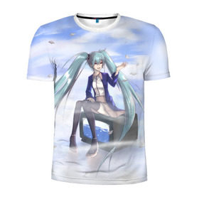 Мужская футболка 3D спортивная с принтом Hatsune Miku в городе Новоалтайск, 100% полиэстер с улучшенными характеристиками | приталенный силуэт, круглая горловина, широкие плечи, сужается к линии бедра | аниме | виртуальная певица | вокалоид | девушки | манга | мульт | сёдзё | сериал | фантастика | япония