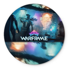 Коврик круглый с принтом WARFRAME FORTUNA в городе Новоалтайск, резина и полиэстер | круглая форма, изображение наносится на всю лицевую часть | 2019 | fortuna | stalker | warframe | варфрейм | сталкер | тэнно