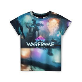 Детская футболка 3D с принтом WARFRAME FORTUNA в городе Новоалтайск, 100% гипоаллергенный полиэфир | прямой крой, круглый вырез горловины, длина до линии бедер, чуть спущенное плечо, ткань немного тянется | Тематика изображения на принте: 2019 | fortuna | stalker | warframe | варфрейм | сталкер | тэнно