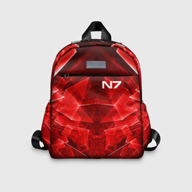 Детский рюкзак 3D с принтом MASS EFFECT N7 в городе Новоалтайск, 100% полиэстер | лямки с регулируемой длиной, сверху петелька, чтобы рюкзак можно было повесить на вешалку. Основное отделение закрывается на молнию, как и внешний карман. Внутри дополнительный карман. По бокам два дополнительных кармашка | n7 | альянс | броня | костюм | масс эффект | н7