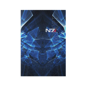 Обложка для паспорта матовая кожа с принтом MASS EFFECT N7 в городе Новоалтайск, натуральная матовая кожа | размер 19,3 х 13,7 см; прозрачные пластиковые крепления | Тематика изображения на принте: n7 | альянс | броня | костюм | масс эффект | н7