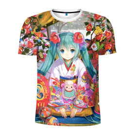Мужская футболка 3D спортивная с принтом Hatsune Miku в городе Новоалтайск, 100% полиэстер с улучшенными характеристиками | приталенный силуэт, круглая горловина, широкие плечи, сужается к линии бедра | аниме | виртуальная певица | вокалоид | девушки | манга | мульт | сёдзё | сериал | фантастика | япония