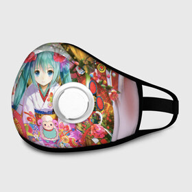 Маска из неопрена с принтом Hatsune Miku в городе Новоалтайск, неопрен 100% | Форма огибающая нос. Резинки для ушей с дополнительной резинкой на затылке. Клапан для выдоха для активного дыхания при занятиях спортом. Эластичный материал маски и окантовки для лучшего растяжения и прилегания маски.  | аниме | виртуальная певица | вокалоид | девушки | манга | мульт | сёдзё | сериал | фантастика | япония