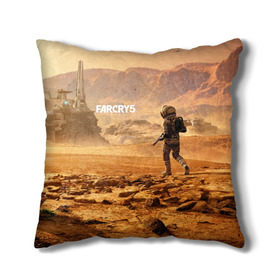 Подушка 3D с принтом FAR CRY 5 LOST ON MARS в городе Новоалтайск, наволочка – 100% полиэстер, наполнитель – холлофайбер (легкий наполнитель, не вызывает аллергию). | состоит из подушки и наволочки. Наволочка на молнии, легко снимается для стирки | action | far cry | far cry 5 | lost on mars | игра | космонавт | космос | марс | экшн