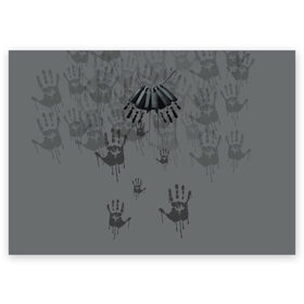 Поздравительная открытка с принтом DEATH STRANDING в городе Новоалтайск, 100% бумага | плотность бумаги 280 г/м2, матовая, на обратной стороне линовка и место для марки
 | Тематика изображения на принте: bridges | hideo kojima | hilermo del toro | kojima productions | norman reedus | бурят гений | гильермо дель торо | леа сейду | лея | мадс миккельсен | норман ридус | хидео кодзима
