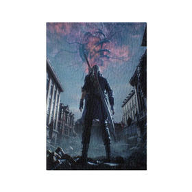 Обложка для паспорта матовая кожа с принтом DEVIL MAY CRY 5 в городе Новоалтайск, натуральная матовая кожа | размер 19,3 х 13,7 см; прозрачные пластиковые крепления | devil may cry | game | девил май край | игра