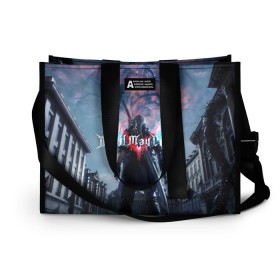 Сумка-шоппер 3D с принтом DEVIL MAY CRY 5 в городе Новоалтайск, 100% полиэстер | застегивается на металлическую кнопку; внутренний карман застегивается на молнию. Стенки укреплены специальным мягким материалом, чтобы защитить содержимое от несильных ударов
 | devil may cry | game | девил май край | игра