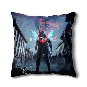 Подушка 3D с принтом DEVIL MAY CRY 5 в городе Новоалтайск, наволочка – 100% полиэстер, наполнитель – холлофайбер (легкий наполнитель, не вызывает аллергию). | состоит из подушки и наволочки. Наволочка на молнии, легко снимается для стирки | devil may cry | game | девил май край | игра