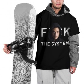 Накидка на куртку 3D с принтом F*ck The System / Mr. Robot в городе Новоалтайск, 100% полиэстер |  | society | system | систему